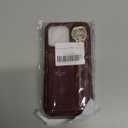 for iPhone 13 Case with Card Holder for Women,for iPhone 13 Phone Case Wallet with Credit Card with Ring Kickstand Zipper Shockproof Slim Stand Case for Apple13 - Red Wine (B+Red Wine)