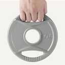 Amazon Basics 2-Inch Olympic Cast Iron Grip Weight Plates, 5 Lbs, 3 Pcs