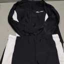 Girls Rash Guard Swimsuit Two Piece Set Colorblock Long Sleeve Bathing Suit UPF50+Sun Protection Swim Suits 7-16Y (15-16 Years, Black+white)