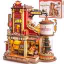 ROBOTIME 3D Wooden Puzzles for Adults, Factory Wooden Music Box EAB01, Gift for Craft Enthusiast Model Building Set