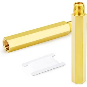 GASHER 2PCS 80mm Extension Brass Pipe Fitting, 1/4" NPT Female to 1/4" NPT Male Pipe Hex Bushing Adapter Converter Adapter