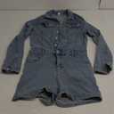 No Brand Women's Baggy Vintage Distressed Short Denim Jumpsuit Short Sleeve Button Down Jean Jumpsuit Rompers XL