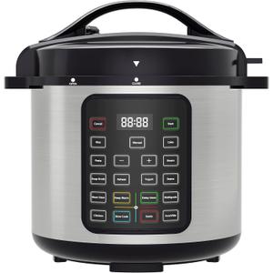 NEWBULIG 8 Quart Electric Pressure Cooker, Stainless Steel Multi Cooker Pressure, 12-in-1 Slow Cooker for Rice, Meat Stew, Porridge, Multigrain, Steam, Yogurt Maker