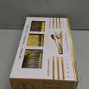 N9R 300PCS Gold Plastic Silverware, Heavy Duty Gold Plastic Cutlery Set Disposable Flatware Dinnerware, 100 Forks, 100 Spoons, 100 Knives, Perfect for Party, Wedding and Daily Use