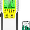 Stud Finder Wall Scanner Sensor - 5 in 1 Stud Sensor Detector Wall Scanner with LCD Display Beam Finders for the Center and Edge of Metal Wood AC Wire Studs Pipe Joist Detection (Yellow)