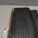 Wireless Keyboard and Mouse Combo - Full-Sized Ergonomic Keyboard with Wrist Rest, Phone Holder, Sleep Mode, 2.4G Quiet Keyboard for PC Laptop, Complete Work Setup for Office or Home -Trueque KM23