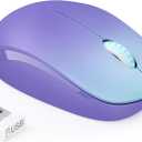 Seenda Wireless Mouse, 2.4G Noiseless Mouse with USB Receiver Portable Computer Mice for PC, Tablet, Laptop, Notebook Chromebook - Gradient Purple