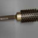 AIMIKE Round Hair Brush, 1 inch Barrel with Boar Bristles, Nano Thermal Ceramic & Ionic Tech, for Blow Drying, Styling, Curling and Shine + 4 Clips (Gold, Unisex, Fine Hair, Short Hair, Anti-Frizz)