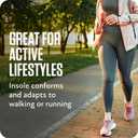 Sof Sole Arch TTF Insoles - Contoured Arch Support for Plantar Fasciitis, Heel Pain Relief, Foot Fatigue, and Blister Prevention - Gel Cushioning, Trim-to-Fit, Walking, Active Lifestyles, Women's 5-11 (Gray)