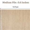8x10 feet Natural Jute & Wool Area Rug, Handwoven Mini Check Natural Fiber Rug with 4" Border, Neutral Boho Farmhouse Rug for Living Room,Dining Room,Bedroom | 0.6" Pile (8' x 10')