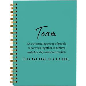 4 x hold fizz Green Meeting Notebook for Work, Employee Appreciation Gifts, Team Gifts for Employees, Journals for Writing, Thank You Gifts for Women Men Leader Boss Manager Mentor Coworkers, 5.5"x8.3"