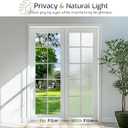 LUTE Reeded Glass Window Privacy Film, Frosted Glass Film, Removable 3D Decorative Decals Sun Blocking Anti UV Door Window Cover, No Glue Static Cling Vinyl for Bathroom Home Office, 35.4" x 78.7"