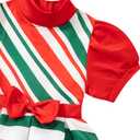 LATOBREATH Little Girls Christmas Party Princess Dress Kids Birthday Outfit With Bow Hair Band (5T, Red)