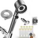 NEW Filtered Shower Head with Handheld & High Pressure - Ion Drops Shower Head with 59" Stainless Hose for Hard Water | 3 Spray Modes Shower with 10 Replaceable Filters