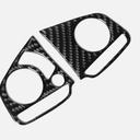 Car Accessories Fit for Honda CRV CR-V 2017-2021 & Fit for Honda Civic 10th Gen 2016-2021 ABS Carbon Fiber Inner Button Sticker Frame Cover Trims (High Configuration Version) 2PCS