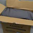 Favoyard Outdoor Seat Cushion Set 22 x 24 Inch Waterproof & Fade Resistant Patio Furniture Cushions with Removable Cover Deep Seat & Back Cushion with Handle and Adjustable Straps for Chair Sofa Couch (Dark Gray)