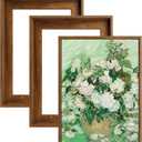 Floating Frame for 5x7 Inch Canvas Painting with 0.6-0.8 Deep, 3 Pack Floater Frame for Canvas Prints, Art frame for Wall Prints Diamond Painting Paint by Numbers (Dark Brown)