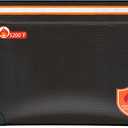 Fireproof Document Bag 2200F/5200F, 1511"with Zipper and Reflective Strip,Heat Insulated Fireproof/Waterproof Bag for Cash, Documents and Valuables, Large Black-5200F