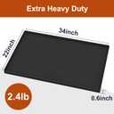 Extra Thick Silicone Mat Waterproof with Raised Edge 34" x 22", Under Sink Mat for Kitchen & Bathroom, Kitchen Cabinet Liner, Multi-Purpose for Storage & Protection, Black