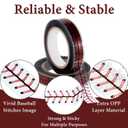 Outus 2 Rolls 110 Yards Baseball Stitches Design Tape Adhesive Packing Crafting Wrapping Decorative Roll Tape for Thanksgiving Christmas Wrapping Funny Home Decoration Sealing and More