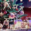 26 PCS Velvet Bows for Christmas Tree, Rustic Craft Gift Velvet Ribbon Flocked Bows for Wreaths, Doors, Garlands, Home Decor, Outdoor and Indoor (Cream)