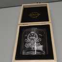 LIGHTEN LIFE 80th Birthday Gifts for Men 12 OZ,1946 Whiskey Glass in Valued Wooden Box,Birthday Bourbon Glass for 80 Years Old Dad,Husband,Friend,80th Bday Gift Ideas