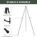 DANMO Easel Stand for Wedding Sign Poster 63'' Instant Display Easel for Floor Adjustable Metal Art Easel Black