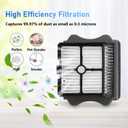 Roller Brush Replacement and Vacuum Filter Kit Compatible Only with Tineco Floor ONE S5 / Floor One S5 Pro 2 Smart Cordless Wet Dry Vacuum Cleaner, 2 Roller Brush, 2 Filters