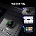 Wireless CarPlay Adapter for iPhone, Mini USB Design for Cars with Wired CarPlay, Fast Connection,5.8GHz WiFi,No Delay, Compatible with iOS 10+ & iPhone 6+, USB/Type C,Plug and Play (Dark Black)