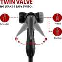 BV Bicycle Pump Durable Bike Floor Pump 17/24 inch Smart Valve Head, 160 psi, Automatically Reversible Presta and Schrader