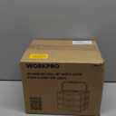 WORKPRO 43PCS Cordless Lithium-ion Drill Driver & Toolbox, 8V 2.0 Ah Power Drill Set with Household Hand Tool Kit, Battery Powered Screwdriver with Stackable Tool Box (Grey)