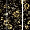 Gold Peonies Rub on Transfers for Crafts and Furniture 3 Sheet 6"x12" Vintage Flower Removable Peel and Stick Floral Wallpaper Waterproof and Durable Redesign Furniture Sticker for Wood