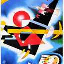 Yimissrui Wassily Kandinsky Wall Art - Im Blau In Blue Poster - Abstract Expressionism Paintings Canvas Prints Modern Wall Decor Living Room Bedroom Office Unframed (12x16in/30x40cm)