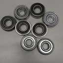 AR-PRO (2-Pack) 2.80/2.50-4" Tire and Wheel Set - 8 Inch Wheelbarrow Tire and Wheel Replacement with 3/4" Bearings and 3" Centered Hub - Extra Adapter kit includes 1/2" Bearings