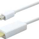 GE Mini DisplayPort to HDMI Adapter, Works with Laptops, Tablets, HDTV, Projectors, Full HD 1080p, 4K Ultra HD, Mac and PC Compatible, Compact Design, Portable, White, 33771