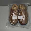 Mens Slip-On Moccasin Slippers, Warm Winter Microsuede House Shoes with Memory Foam, Indoor and Outdoor Loafer Style (11-12, Tan)