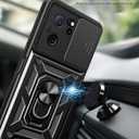 Bracket Shell for Xiaomi K60 Ultra and 13T Pro, Slide Camera Lens Cover Case (Black)