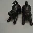 Cat Decorative Bookends, Cute Book Ends to Hold Books, Bookends for Shelves, Unique Cast Iron Book Stopper for Heavy Books, Cat Office Decor, 1 Pair/2 PCS