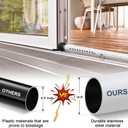 Sliding Door Security Bar17.5-50 inch Adjustable Patio Door Security bar, Heavy Duty Window Security Bars Inside for Sliding Glass Door Home Apartment Bedroom(White)
