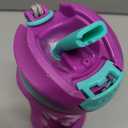 ZULU Torque 16oz Plastic Kids Water Bottle with Silicone Sleeve and Leak-Proof Locking Flip Lid, Soft Touch Carry Loop for School Backpack, Lunchbox, BPA-Free Dishwasher Safe, Purple