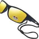 Poarlized Bifocal Sunglasses for Women Men Retainer Sports Wrap Fishing Cycling Driving 1.50 1.75 2.00 2.5 3.0 (Yellow, 2.00, x)