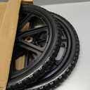 20" Flat Free Tire and Wheel, with 3/4" & 5/8" Bearing, 2.45" Centered Hub, Replacement Wheel For Rubbermaid Wheelbarrow, Garden Yard Cart, 2 Pcs