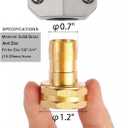 Garden Hose Repair Kits, 2 Pack Brass Water Hose Connector, Fit 3/4" and 5/8" Garden Hose, Female Hose End Repair Fittings Replacement, Hose Mender Kit