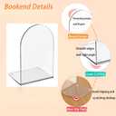 Lulonpon 16 Pieces Book Ends, Bookends, Books End for Shelves, Books End for Heavy Books, Clear Bookends, Acrylic Book Ends for School, Library,Desktop Organizer and Book Shelves
