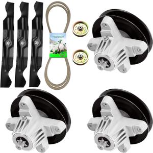 Mower Deck Spindle Blade Rebuild Kit Fit for Cub Cadet, Fit for MTD LTX1050KH, LTX1050VT, SLTX1050 2009, Spindle 618-05016 618-04825, Blade 742-04053, Idler 753-08171, 162 inch Belt 754-04240