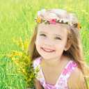 EBOOT 15 Pieces Assorted Colored Flower Crown Wreath Headband Garland Multicolor Headbands Floral Headpiece for Wedding Festival Vacation Fairy Party Photography Props