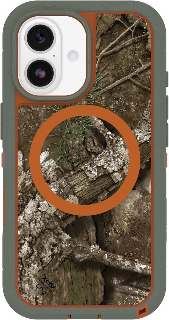 OtterBox iPhone 17 Defender Series Pro XT Clear Case - Realtree - Green Camo - Tough, Rugged & Durable iPhone Case, Snaps on MagSafe