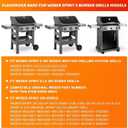 Spirit E310 Grill Parts Replacement Kit, 7636 Flavorizer Bars & 7638 Grates for Weber Spirit & Spirit II 300 Series E310 E320 E330 S310 S320 S330 (Front Control), 15.3" Heat Plates, 17.5" Grates