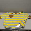 Fisoew Womens 2026 Summer Color Block Striped T-Shirts Oversized Short Sleeve Crewneck Y2K Tops Casual Loose Tees, XL