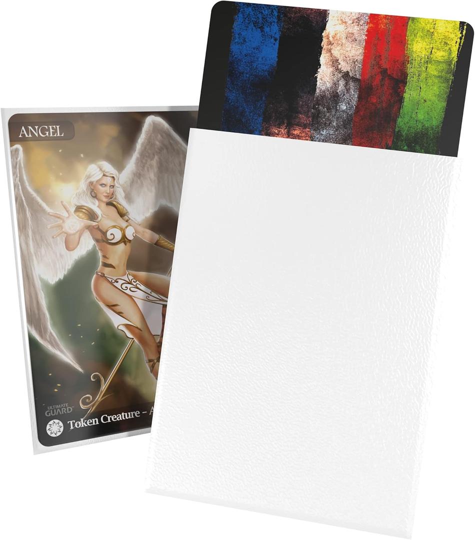 Ultimate Guard Cortex Outer Card Sleeves, 100 Standard Size TCG Sleeves, 66 x 91mm, White Back, Matte Finish, No PVC & Acid-Free, High Clarity